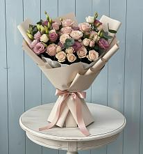 Букет цветов из:  Розы и Лизиантусы #REPLACE_PRED# Гальчино