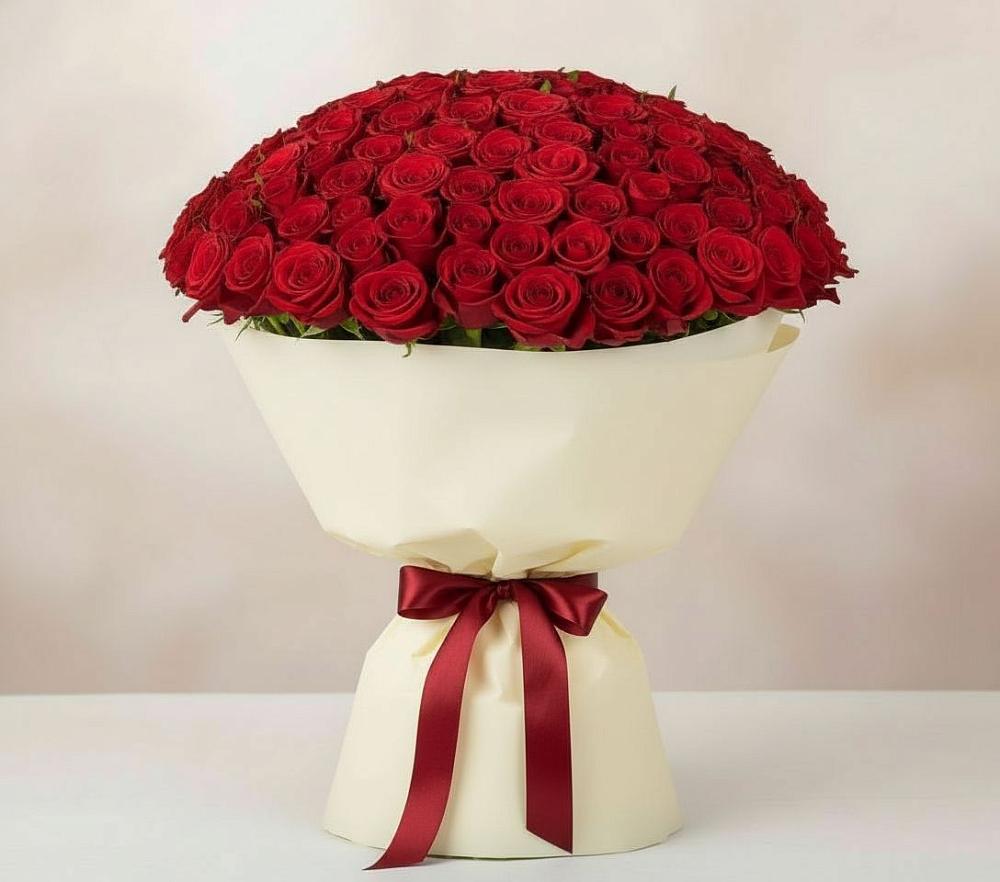 Букет 101 Красная роза Милано в Гальчино