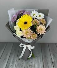 Букет цветов из:  Розы, Герберы и Хризантемы в Гальчино