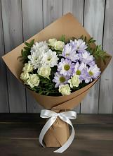 Букет цветов из:  Хризантемы и Розы в Гальчино