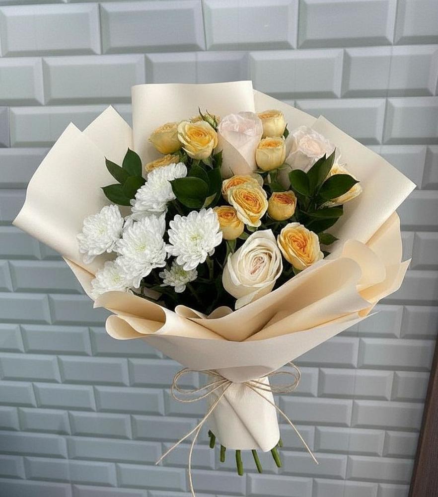 Букет цветов из: Розы и Хризантемы в Гальчино