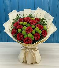 Букет цветов из:  Розы и Хризантемы в Гальчино