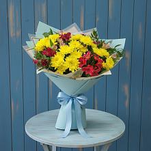 Букет цветов из:  Альстромерии и Хризантемы #REPLACE_PRED# Гальчино
