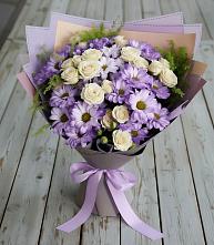 Букет цветов из:  Хризантемы и Розы в Гальчино